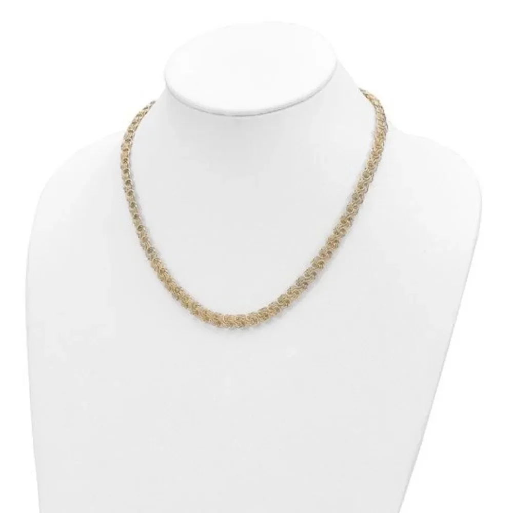14k Gold Fancy Link 18 inch Necklace